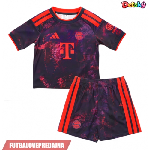 Lacne Dětský Futbalové dres Bayern Munich Jamal Musiala #10 2026-27 Krátky Rukáv - Tretina (+ trenírky)